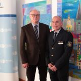 Polizeipräsident Sievert begrüßt Polizeidirektor Link in Hamm